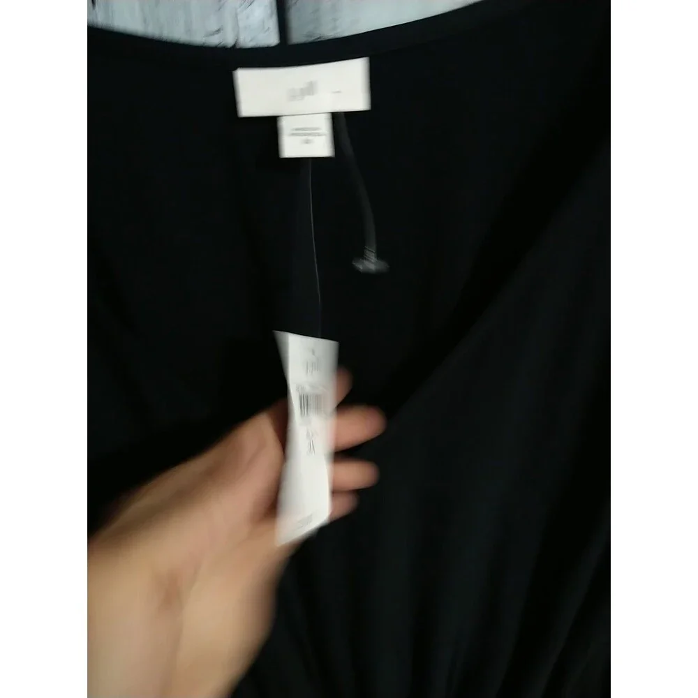 J. Jill Maxi V-neck Ruffled Sleeve Dress Black Nwt 3x Boho Feminine - Picture 8 of 13